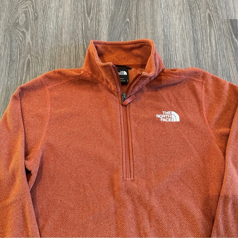 The North Face Men’s Fleece Pullover Textured Cap Rock Picante Red Heather sz S